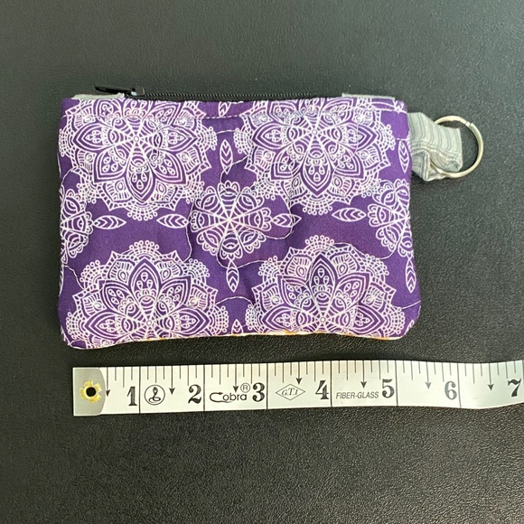 Handcrafted Handmade Boho Quilted Colorful Pattern Tote Bag Set Cosmetic Makeup - Picture 5 of 16